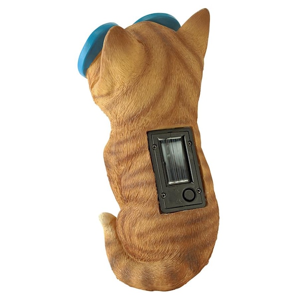 Design Toscano Bright Eyes Solar Cat Garden Statue - QL58930