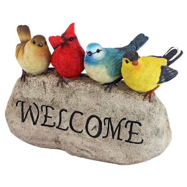 Design Toscano Birdy Welcome Garden Stone Statue: Large - QM21001