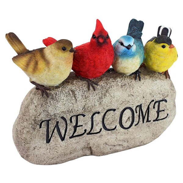 Design Toscano Birdy Welcome Garden Stone Statue: Large - QM21001