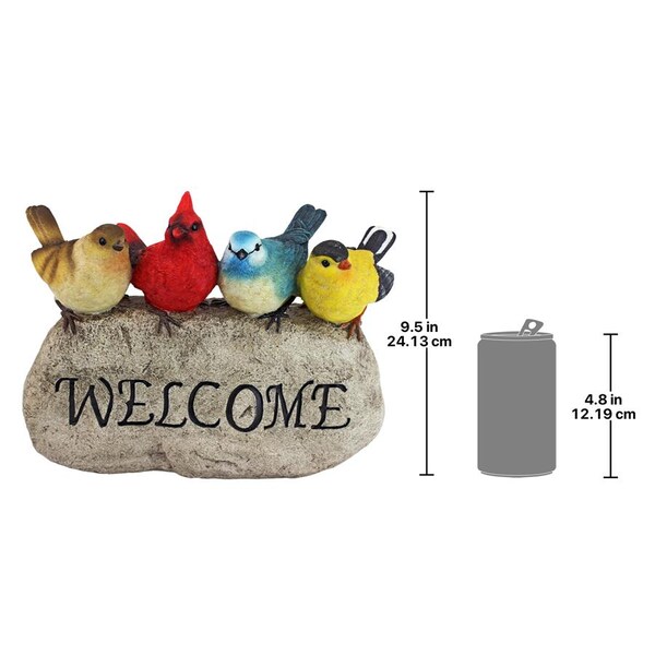 Design Toscano Birdy Welcome Garden Stone Statue: Large - QM21001