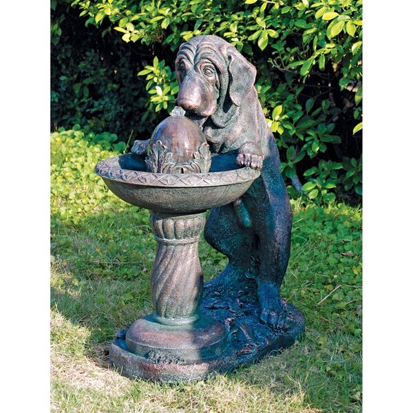 Design Toscano Dog's Refreshing Drink Sculptural Fountain - SS10795