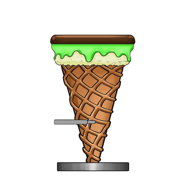 Queens Of Christmas 2.75 ft. Mint Ice Cream Cone Bar Stool - WL-ICECR-BARST-MINT