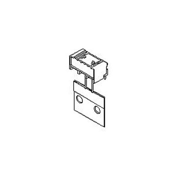 Conector de placa Molex, 3 contactos, 1 fila, macho, ángulo recto, paso de 0.098 pulgadas, terminal de soldadura - 534260390
