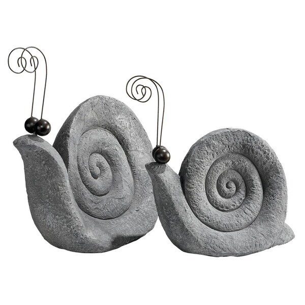 Design Toscano At a Snail's Pace Garden Gastropod Statues: Medium and Large Set - FU983892