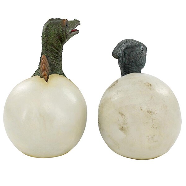 Design Toscano Prehistoric Dinosaur Egg Hatchling Garden Statues - QM9282470