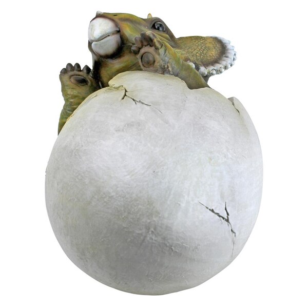 Design Toscano Baby Triceratops Dino Egg Statue - QM2728100