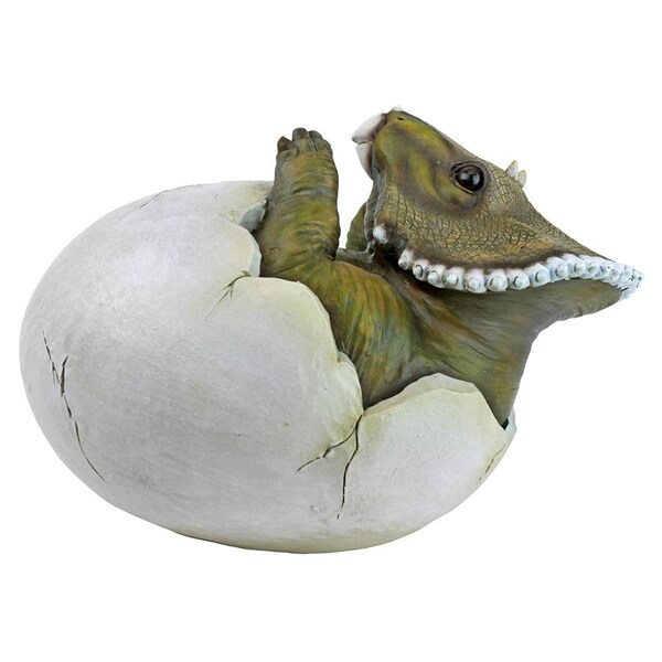 Design Toscano Baby Triceratops Dino Egg Statue - QM2728100