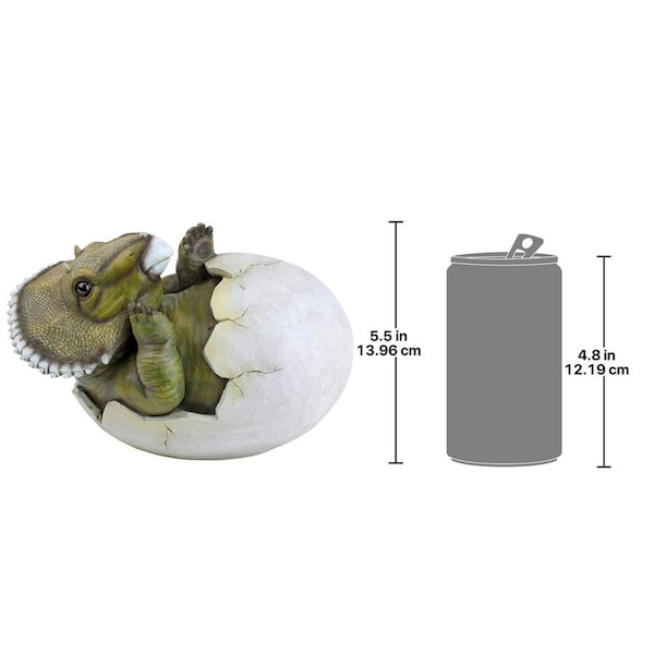 Design Toscano Baby Triceratops Dino Egg Statue - QM2728100