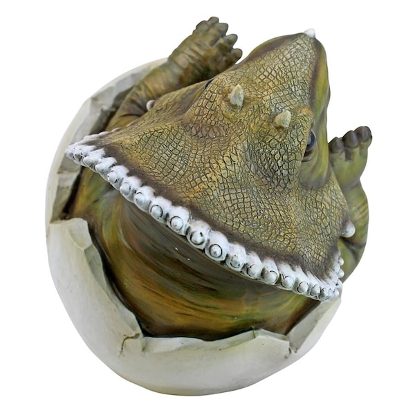 Design Toscano Baby Triceratops Dino Egg Statue - QM2728100