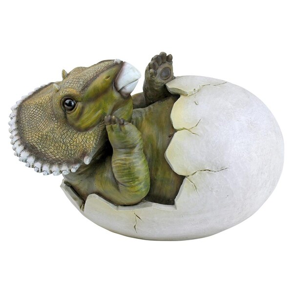 Design Toscano Baby Triceratops Dino Egg Statue - QM2728100