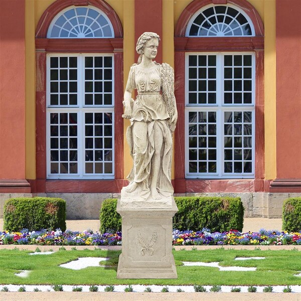 Design Toscano The Four Goddesses of the Seasons Statue: Summer Statue & Plinth - NE990059