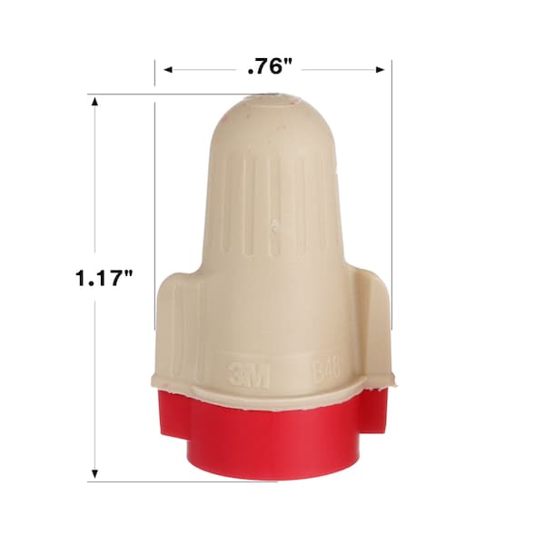 Conector de alambre Twist On de 3M, 22-8 AWG, PK25000 - T/R+, Super Tan