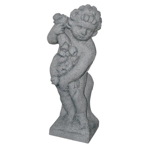 Statues 48 in. Garden Shelf with Columns Natural Appearance Made of Resin Lightweight - Granite - 2316