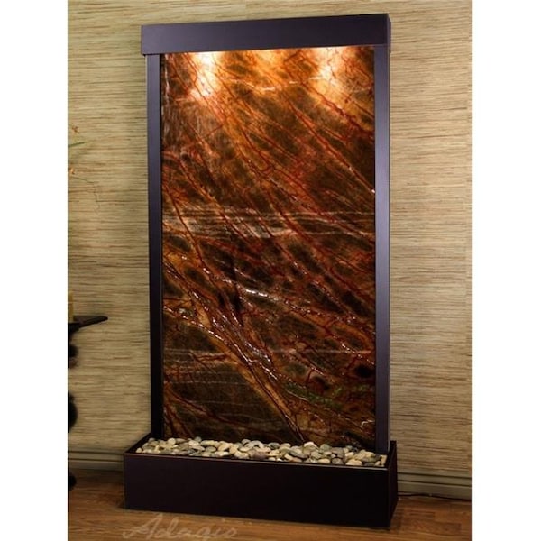 Adagio Adagio TRF1506 Tranquil River Flush Mount Free Standing Fountain - Blackened Copper-Brown-Marble - TRF1506