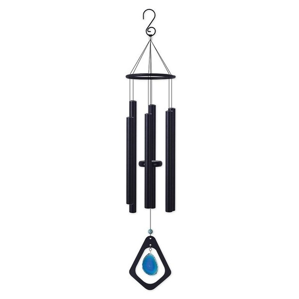 Sunset Vista Designs Wind Chime, 5-1/2 in L x 5-1/2 in W x 29 in H Dimensions, Blue Agate - 93262
