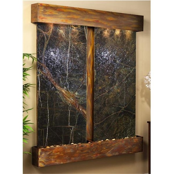 Adagio Adagio CFS1005 Cottonwood Falls - Green Rainforest Marble Wall Fountain - CFS1005
