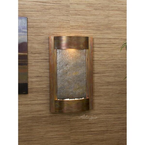 Adagio Adagio SWA1012 Serene Waters Rustic Copper Green Featherstone Wall Fountain - SWA1012