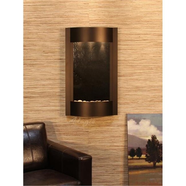 Adagio Adagio SWA3511 Serene Waters Antique Bronze Black Featherstone Wall Fountain - SWA3511