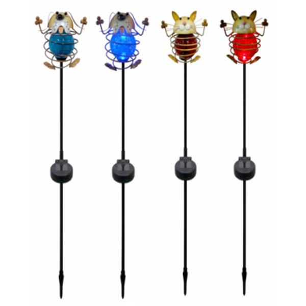 Gardenware Four Seasons Solar Spiral Animal Stake Light, 6 Piece - GA2668374