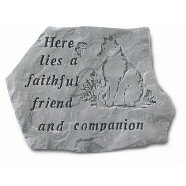 Kay Berry Here Lies A Faithful Friend And Companion - Cat Memorial - 15.5 Inches x 11.5 Inches - KA313493