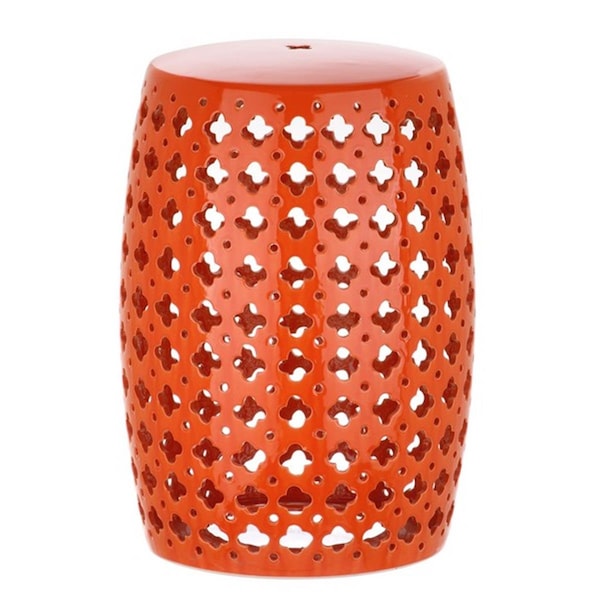 Safavieh 18 x 13 x 13 in. Lacey Garden Stool, Orange - ACS4531D