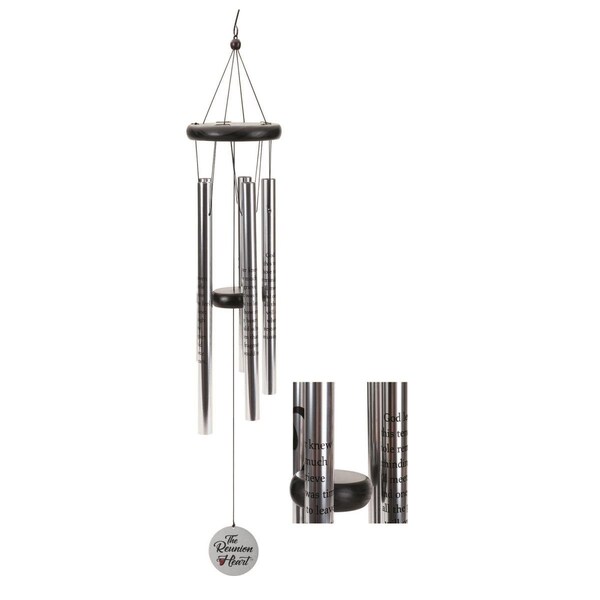 Dicksons 12.5 x 12 x 11 x 10.25 x 9.5 in. Reunion Heart Wind Chimes - WCA-105