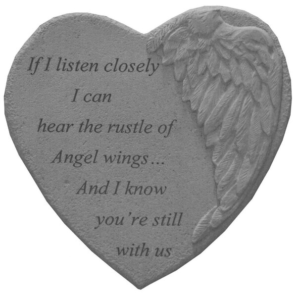 Designs-Done-Right If I Listen Closely Winged Heart Memorial Stone - DE3539534