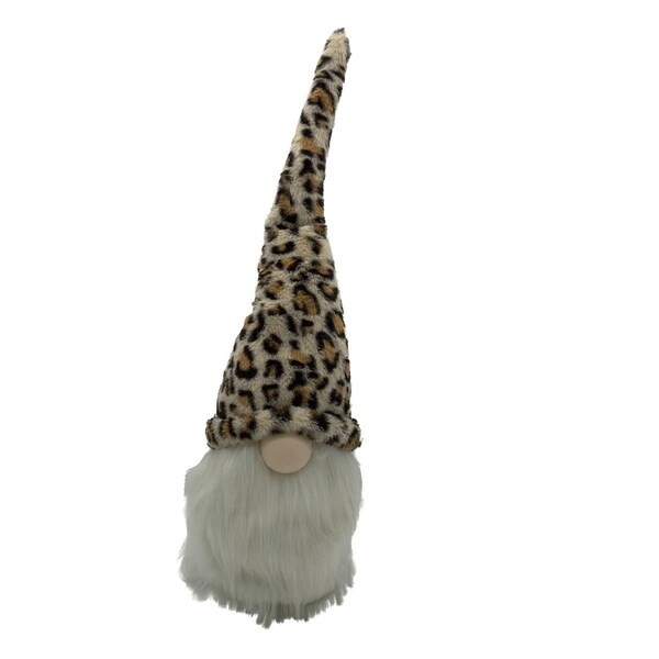 Palacedesigns 28.5 x 7 x 7 in. Multi Color Super Cool Cheetah Hat Gnome - PA3659510