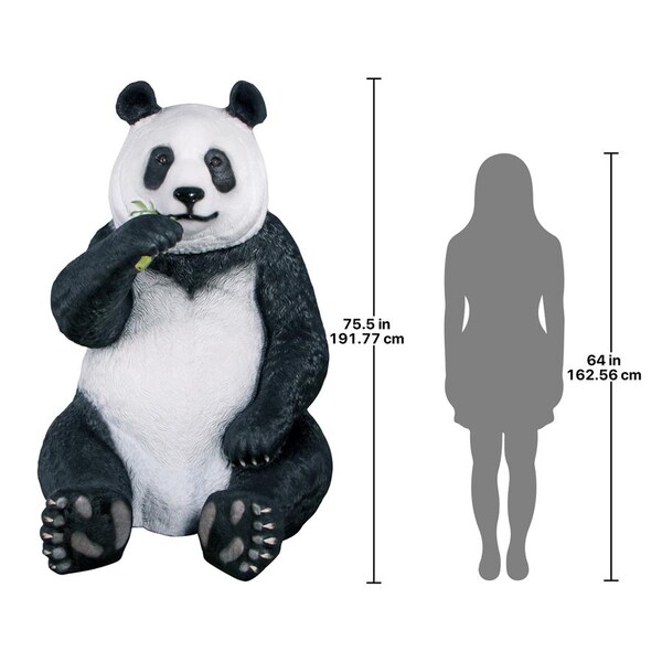 Design Toscano Fantong Oversized Giant Panda Bear Statue with Paw Seat - NE160039