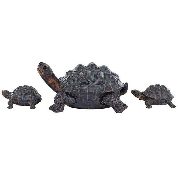 Design Toscano Turtle Tribe Garden Tortoise Family Statues - QM6440420