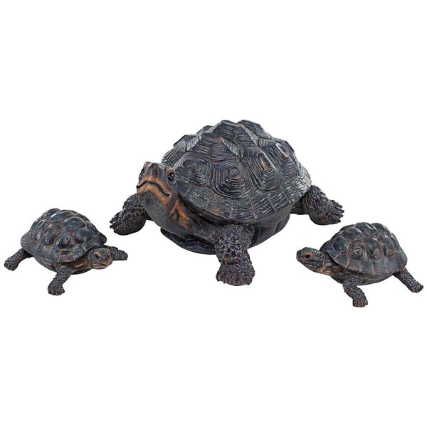 Design Toscano Turtle Tribe Garden Tortoise Family Statues - QM6440420