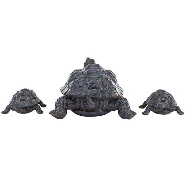 Design Toscano Turtle Tribe Garden Tortoise Family Statues - QM6440420