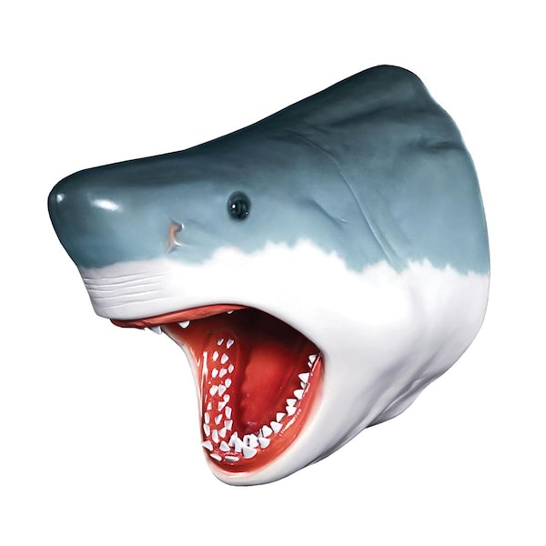 Design Toscano The Great White Shark Wall Mount Trophy Sculpture - NE130046