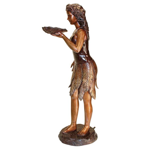 Design Toscano Leaf Maiden Cast Bronze Garden Statue - KW58490