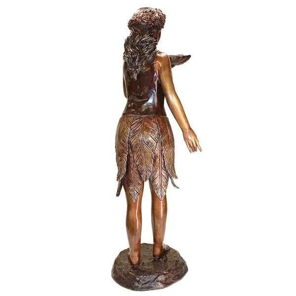 Design Toscano Leaf Maiden Cast Bronze Garden Statue - KW58490