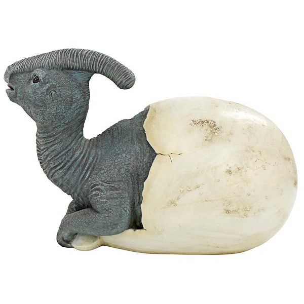 Design Toscano Prehistoric Parasaurolophus Dinosaur Egg Hatchling Garden Statue - QM2822700