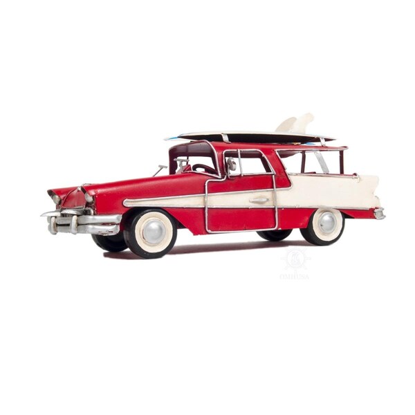 Palacedesigns C1957 Red Ford Country Squire Station Wagon Sculpture - PA3101147