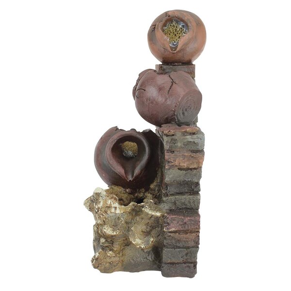 Design Toscano Villa La Piccolina Cascading Urns Illuminated Garden Fountain - QN154039