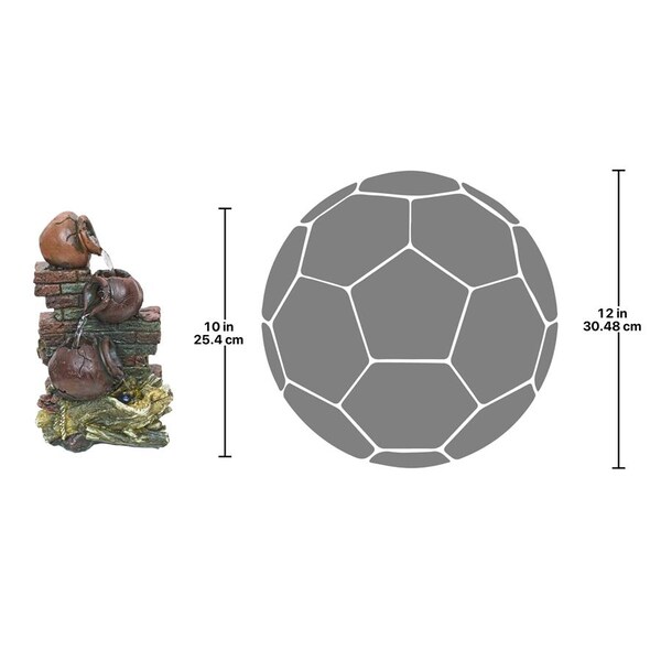 Design Toscano Villa La Piccolina Cascading Urns Illuminated Garden Fountain - QN154039