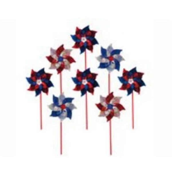 In The Breeze In The Breeze ITB2863 Patriot Pinwheel - 8PC - ITB2863