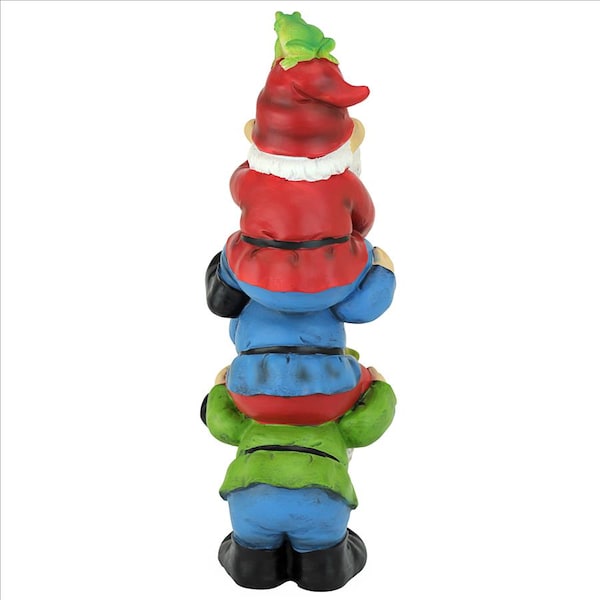 Design Toscano Tower of Three Gnomes and Frog Statue - QM2360300