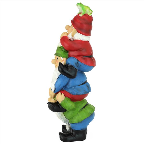 Design Toscano Tower of Three Gnomes and Frog Statue - QM2360300