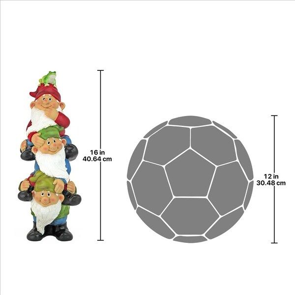 Design Toscano Tower of Three Gnomes and Frog Statue - QM2360300