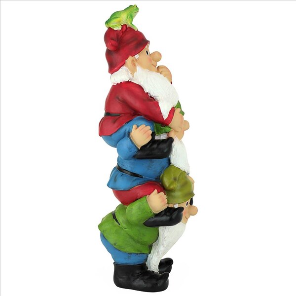 Design Toscano Tower of Three Gnomes and Frog Statue - QM2360300