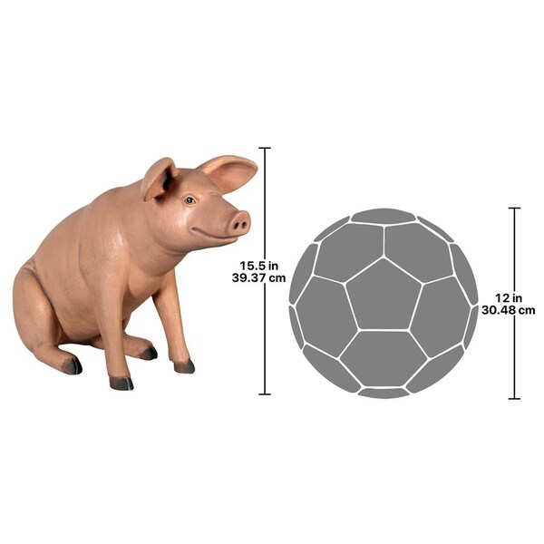 Design Toscano Sitting In Hog Heaven: Large Pig Statue - NE20601