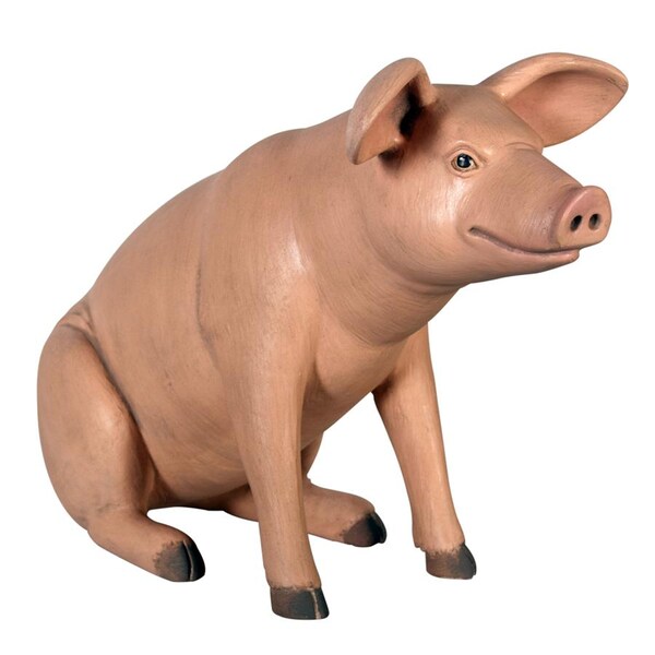 Design Toscano Sitting In Hog Heaven: Large Pig Statue - NE20601