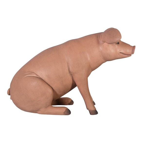 Design Toscano Sitting In Hog Heaven: Large Pig Statue - NE20601