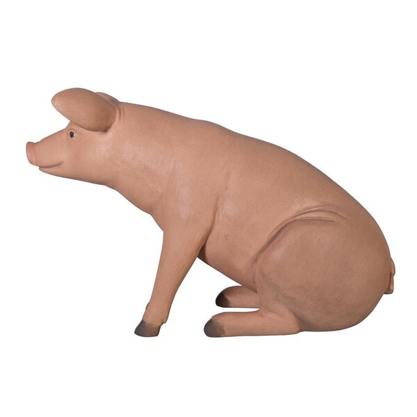 Design Toscano Sitting In Hog Heaven: Large Pig Statue - NE20601