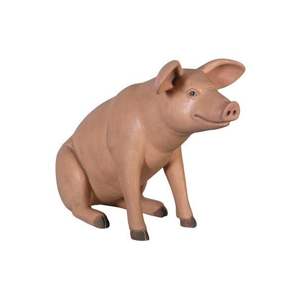 Design Toscano Sitting In Hog Heaven: Large Pig Statue - NE20601