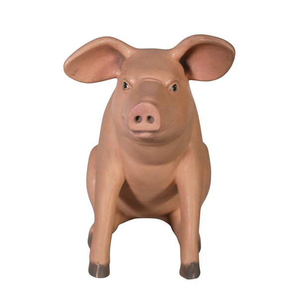 Design Toscano Sitting In Hog Heaven: Large Pig Statue - NE20601